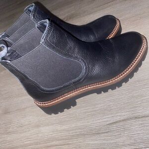 Black Leather Chelsea Boots
